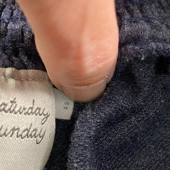 Anthropologie SATURDAY SUNDAY Sweatpants Pull On Sz XS Blue Casual Lounge 16-9 - Picture 3 of 11